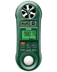 45170CM: Medidor ambiental 5 en 1 Mide la velocidad del aire, el flujo de aire, la humedad, la temperatura y la lu